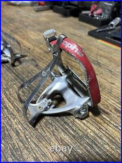Vintage Campagnolo C RECORD Road Bike Pedals Clips without Red Straps