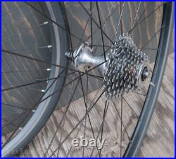 Vintage Campagnolo C Record 700c RoadBike WHEELS Velocity Rims Tires Bicycle