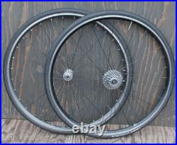 Vintage Campagnolo C Record 700c RoadBike WHEELS Velocity Rims Tires Bicycle