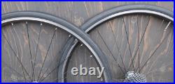 Vintage Campagnolo C Record 700c RoadBike WHEELS Velocity Rims Tires Bicycle