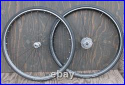 Vintage Campagnolo C Record 700c RoadBike WHEELS Velocity Rims Tires Bicycle