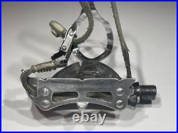 Vintage Campagnolo C Record Aero Pedals With Toe Clips And Leather Straps