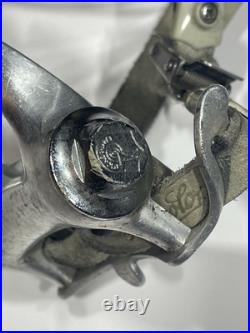 Vintage Campagnolo C Record Aero Pedals With Toe Clips And Leather Straps