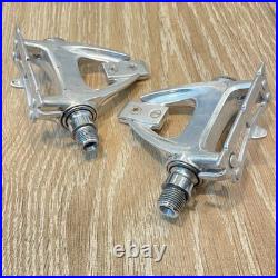 Vintage Campagnolo C-Record Era Aero Pedals Toe Clip Italian Made Road Bike