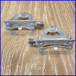 Vintage Campagnolo C-Record Era Aero Pedals Toe Clip Italian Made Road Bike