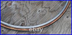 Vintage Campagnolo No Record RoadBike WHEEL HFHub Fiamme Rim TubularTire Bicycle Vintage Campagnolo No Record RoadBike WHEEL HFHub Fiamme Rim TubularTire Bicycle