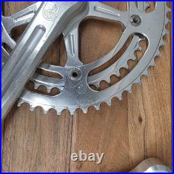 Vintage Campagnolo Nuovo Record Strada Crankset 172.5mm 144 BCD 52T/42T