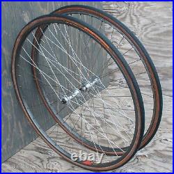 Vintage Campagnolo Nuovo Super Record Hubs 700c Road Bike WHEELS Mavic G40 Rims Vintage Campagnolo Nuovo Super Record Hubs 700c Road Bike WHEELS Mavic G40 Rims