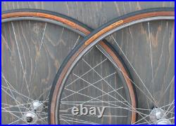 Vintage Campagnolo Nuovo Super Record Hubs 700c Road Bike WHEELS Mavic G40 Rims Vintage Campagnolo Nuovo Super Record Hubs 700c Road Bike WHEELS Mavic G40 Rims