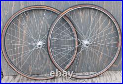Vintage Campagnolo Nuovo Super Record Hubs 700c Road Bike WHEELS Mavic G40 Rims Vintage Campagnolo Nuovo Super Record Hubs 700c Road Bike WHEELS Mavic G40 Rims