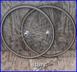 Vintage Campagnolo Nuovo Super Record Hubs 700c RoadBike WHEELS Mavic G40 Rims Vintage Campagnolo Nuovo Super Record Hubs 700c RoadBike WHEELS Mavic G40 Rims