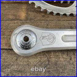 Vintage Campagnolo REcord Crankset 170mm 144 BCD Double 9/16 Strada (1) (3)