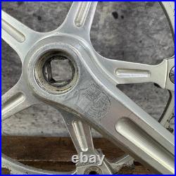 Vintage Campagnolo REcord Crankset 170mm 144 BCD Double 9/16 Strada (1) (3)