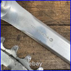 Vintage Campagnolo REcord Crankset 170mm 144 BCD Double 9/16 Strada (1) (3)