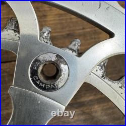 Vintage Campagnolo REcord Crankset 170mm 144 BCD Double 9/16 Strada (1) (3)
