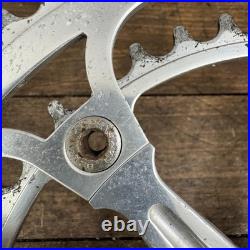 Vintage Campagnolo REcord Crankset 170mm 144 BCD Double 9/16 Strada (1) (3)