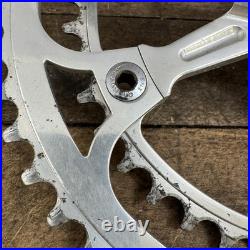 Vintage Campagnolo REcord Crankset 170mm 144 BCD Double 9/16 Strada (1) (3)