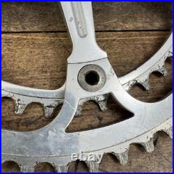 Vintage Campagnolo REcord Crankset 170mm 144 BCD Double 9/16 Strada (1) (3)