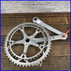 Vintage Campagnolo REcord Crankset 170mm 144 BCD Double 9/16 Strada (1) (3)