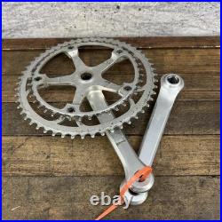 Vintage Campagnolo REcord Crankset 170mm 144 BCD Double 9/16 Strada (1) (3)