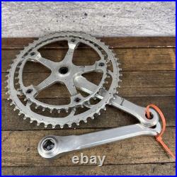Vintage Campagnolo REcord Crankset 170mm 144 BCD Double 9/16 Strada (1) (3)