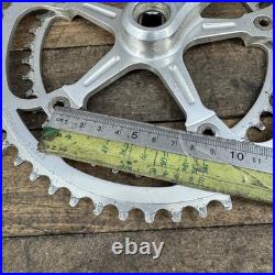 Vintage Campagnolo REcord Crankset 170mm 144 BCD Double 9/16 Strada (1) (3)