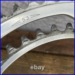 Vintage Campagnolo Record 170 Crankset 53T Italy Road Bike 1985 Cranks Eroica Vintage Campagnolo Record 170 Crankset 53T Italy Road Bike 1985 Cranks Eroica