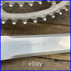 Vintage Campagnolo Record 170 Crankset 53T Italy Road Bike 1985 Cranks Eroica Vintage Campagnolo Record 170 Crankset 53T Italy Road Bike 1985 Cranks Eroica