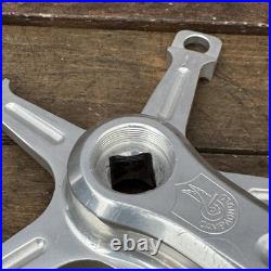 Vintage Campagnolo Record 180mm Crankset 5-Bolt 144 BCD Square Taper Road Bike