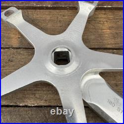 Vintage Campagnolo Record 180mm Crankset 5-Bolt 144 BCD Square Taper Road Bike