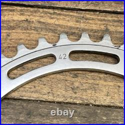 Vintage Campagnolo Record 51t 42T Chainring Set 144 BCD 51 Tooth Road Italy 80s