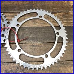 Vintage Campagnolo Record 51t 42T Chainring Set 144 BCD 51 Tooth Road Italy 80s