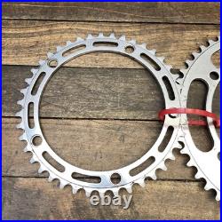 Vintage Campagnolo Record 51t 42T Chainring Set 144 BCD 51 Tooth Road Italy 80s