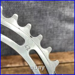 Vintage Campagnolo Record 51t 42T Chainring Set 144 BCD 51 Tooth Road Italy 80s