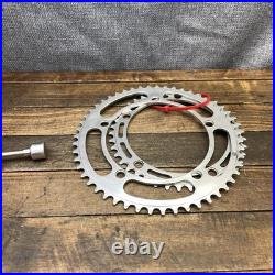 Vintage Campagnolo Record 51t 42T Chainring Set 144 BCD 51 Tooth Road Italy 80s