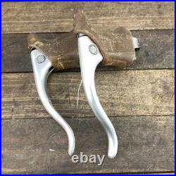 Vintage Campagnolo Record Brake Levers Non-Aero Road Bike Pair Gum Hoods Italy