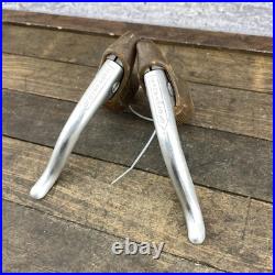 Vintage Campagnolo Record Brake Levers Non-Aero Road Bike Pair Gum Hoods Italy