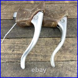 Vintage Campagnolo Record Brake Levers Non-Aero Road Bike Pair Gum Hoods Italy