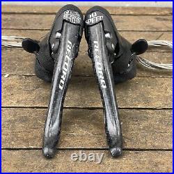 Vintage Campagnolo Record Carbon Brake Lever BB System Shifter Set Aero 10s 10