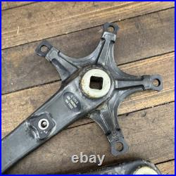 Vintage Campagnolo Record Crankset 172.5mm 135 BCD Carbon Square Taper Italy Vintage Campagnolo Record Crankset 172.5mm 135 BCD Carbon Square Taper Italy