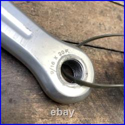 Vintage Campagnolo Record Crankset 172.5mm Square Taper Road Double Strada 9/16
