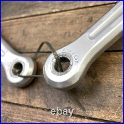 Vintage Campagnolo Record Crankset 172.5mm Square Taper Road Double Strada 9/16