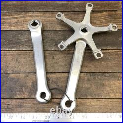 Vintage Campagnolo Record Crankset 172.5mm Square Taper Road Double Strada 9/16