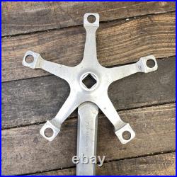 Vintage Campagnolo Record Crankset 172.5mm Square Taper Road Double Strada 9/16