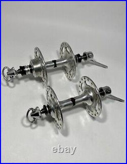 Vintage Campagnolo Record High Flange Hubset 5 Speed 36h Polished Silver Italy