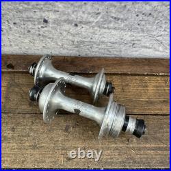 Vintage Campagnolo Record Hub Set Front Rear QR 120mm English Road Italy