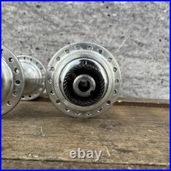 Vintage Campagnolo Record Hub Set Front Rear QR 120mm English Road Italy