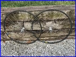 Vintage Campagnolo Record / Mavic Open 4CD WHEEL SET 700 FW QR 36h Road Clincher