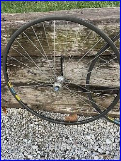 Vintage Campagnolo Record / Mavic Open 4CD WHEEL SET 700 FW QR 36h Road Clincher