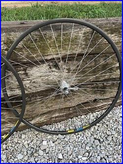 Vintage Campagnolo Record / Mavic Open 4CD WHEEL SET 700 FW QR 36h Road Clincher